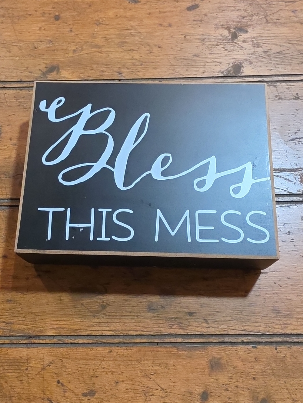 Bless This Mess Decorative Wall Sign - Black